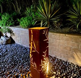 garden lights,corten steel lights,corten lighting 